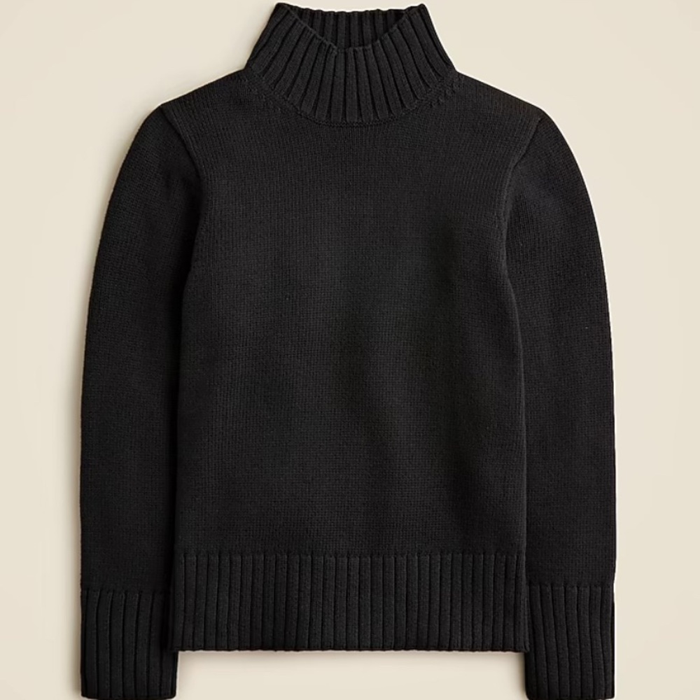 J Crew Black CottonTurtleneck Sweater